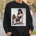 セクシーガールグラフィックtシャツ-猫マスクv2のセクシーなピンナップガール スウェットシャツ 彼への贈り物