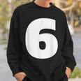 タイポグラフィ 太字表示 6番 数字 6 スウェットシャツ 彼への贈り物