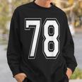 ナンバー78 バーシティスタイル ボールド スポーツ 誕生日 ジャージ スウェットシャツ 彼への贈り物