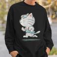 ネコ ねこ ランニング 子猫 ペット おもしろ 動物 ランナー イラスト スウェットシャツ 彼への贈り物