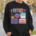 ネバーフォーゲット カセットテープ フロッピーディスク オールドスクール レトロ スウェットシャツ 彼への贈り物