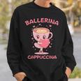 バレリーナ カプチーノ かわいい イタリアン ブレイン ミーム キッズ ガールズ スウェットシャツ 彼への贈り物