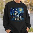 バン・ゴッホ 星月夜ミニチュア・シュナウザー 長袖tシャツ スウェットシャツ 彼への贈り物