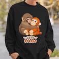パンチパンチくん 寂しい動物園猿 スウェットシャツ 彼への贈り物