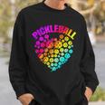 ピックルボール ハート カラフル ラブ ピックルボール スウェットシャツ 彼への贈り物