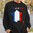 フランスの地図の中のフランス国旗tシャツ スウェットシャツ 彼への贈り物