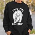 ホッキョクグマを救え 絶滅危惧種の北極動物 スウェットシャツ 彼への贈り物