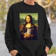 モナリザ と 猫 美術 教師 絵画 と 猫 恋人 スウェットシャツ 彼への贈り物