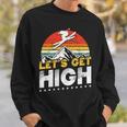 レトロヴィンテージスキー Let's Get High 長袖tシャツ スウェットシャツ 彼への贈り物