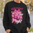 乳がん Her Fight Is Our Fight 乳がんグローブ スウェットシャツ 彼への贈り物