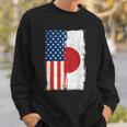 半日半 アメリカ国旗 日米ルーツ スウェットシャツ 彼への贈り物