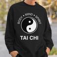 太極拳の心と体の健康のための陰陽師 長袖tシャツ スウェットシャツ 彼への贈り物