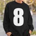 数字 8 数字 8 プレーン 白 数字 スウェットシャツ 彼への贈り物