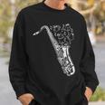 猫とサックス サクソフォン奏者 猫の飼い主 サックス スウェットシャツ 彼への贈り物