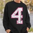 番号 4 ピンクのお気に入りの番号 スウェットシャツ 彼への贈り物