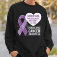 膵臓がん啓発 ハートトゥハート パープルリボン スウェットシャツ 彼への贈り物