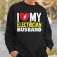 電気技師の夫が大好き スウェットシャツ 彼への贈り物
