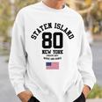 Cooltaten Island New York City Illustration Fashiontyle 長袖tシャツ スウェットシャツ 彼への贈り物