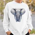 Elephant Artwork Animal Motif Art Animal Elephant Sweatshirt Unisex Gifts for Him