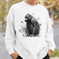 Gorilla Lover アートワーク 鳥 動物 モチーフ ゴリラ スウェットシャツ 彼への贈り物