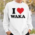 I Heart Waka ファーストネーム I Love パーソナライズ スウェットシャツ 彼への贈り物