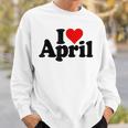 I Love Heart April Nameon A スウェットシャツ 彼への贈り物