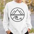 Mountains Waves Nature Outdoor Surf Hiking Hiker Surfer Sweatshirt Unisex Gifts for Him