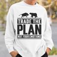 Trade The Plan Not Your Emotions デイトレーダー Trading 株式 証券取引所 スウェットシャツ 彼への贈り物