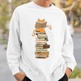 かわいい猫、本好きの猫 スウェットシャツ 彼への贈り物