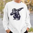 サングラスをかけたダブダンスを踊るチンパンジー猿 スウェットシャツ 彼への贈り物