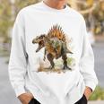 スピノサウルス 恐竜モチーフ イラスト スピノサウルス スウェットシャツ 彼への贈り物