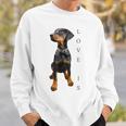 ドーベルマン シャツ ドーベルマン ピンシャー 犬 ママ お父さん 愛 ペット 子犬 スウェットシャツ 彼への贈り物