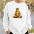 ブッダ 国際ヨガデー バックプリント スウェットシャツ 彼への贈り物