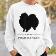 ポメラニアンブラックシルエット スウェットシャツ 彼への贈り物