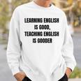 ヴィンテージの退職英語教師、面白い英語教師 スウェットシャツ 彼への贈り物