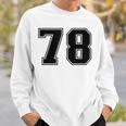 番号 78 ブラック スポーツファン ジャージ ナンバー スウェットシャツ 彼への贈り物