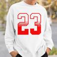 白赤番号 23 スポーツチーム スウェットシャツ 彼への贈り物