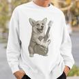 面白いtシャツ コーギー ギター イヌ メンズ 犬好き グッズ かわいい おもしろ 面白い 服 ネタ スウェットシャツ 彼への贈り物