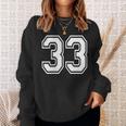 33番のスポーツスタイル。ホワイト。 スウェットシャツ 彼女への贈り物