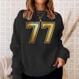 77 ナンバーセブンティセブンチーム スポーツ グラフィック 代表チームマッチング スウェットシャツ 彼女への贈り物