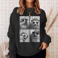 Adorable Hedgehog Sunglasses Animal Photo Forest Animal Sweatshirt Gifts for Her