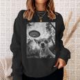 Alien Ufo Meme Chihuahua エイリアン Ufo ミーム チワワ スウェットシャツ 彼女への贈り物