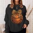 Basketball Coquette Bow Cute Basketball Player Sweatshirt Gifts for Her