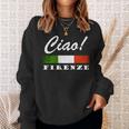 Ciao Italia トリコローレ イタリア国旗 フィレンツェ フィレンツェ イタリア 長袖tシャツ スウェットシャツ 彼女への贈り物