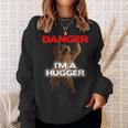 Danger I'm A Big Hugger 面白い危険な熊のハギング スウェットシャツ 彼女への贈り物