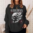 Dark Gothic Black And Red Skull Emo Y2k Grunge Streetwear Sweatshirt Gifts for Her