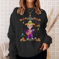 Dia De Los Muertos Skeleton Dancing Guitar Hat Toddler Boys Sweatshirt Gifts for Her