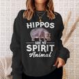 Hippos Are Mypirit アニマルシャツ – Hippos Lover スウェットシャツ 彼女への贈り物