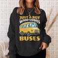 Just A Boy Who Loves Buses バス愛好家 バス愛好家 名言 スウェットシャツ 彼女への贈り物