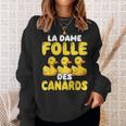 La Dame Folle Des Canards Amoureux Des Animaux Ferme Sweater e Cadeaux pour elle
